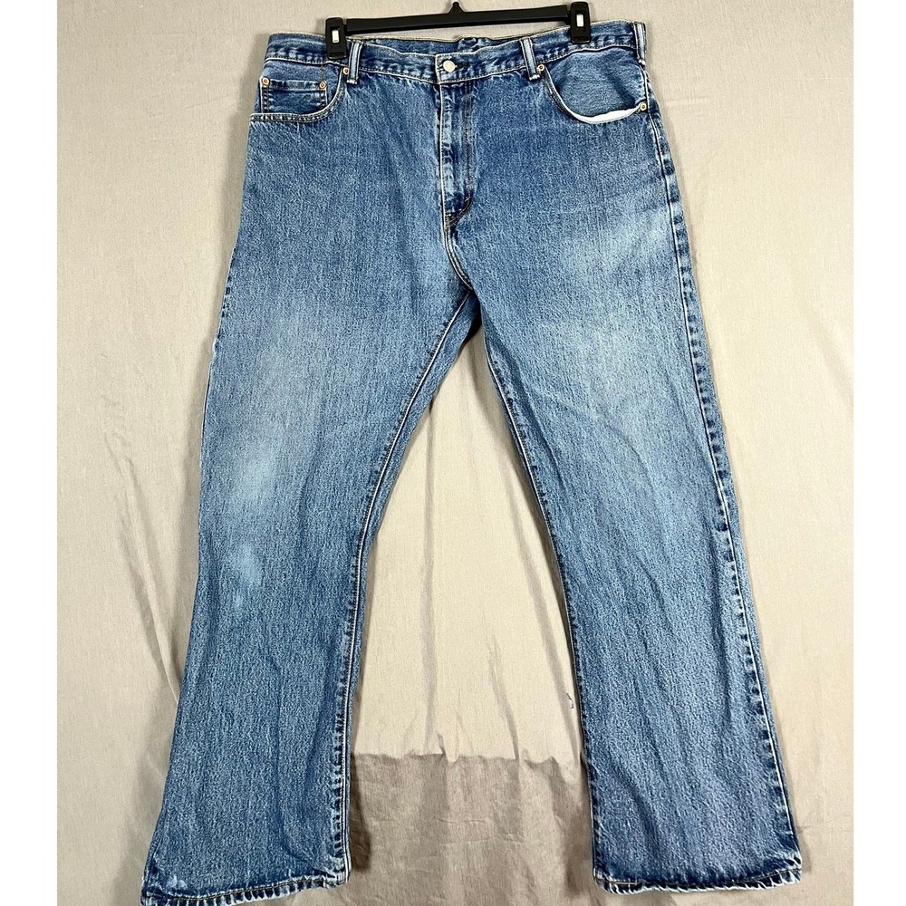Levi's Jeans Men 42x32 501 Button-Fly Original Fit Blue Straight Leg Denim GUC